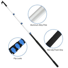 Load image into Gallery viewer, 8ft/12ft Aluminum Extendable Telescopic Boat Hook For Docking, Black/Silver