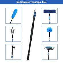 Load image into Gallery viewer, 8ft/12ft Aluminum Extendable Telescopic Boat Hook For Docking, Black/Silver