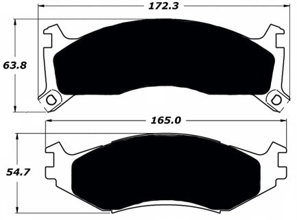 Porterfield Brake Pads for 1991 DODGE DAYTONA - R/Drum Brakes 14" Wheel