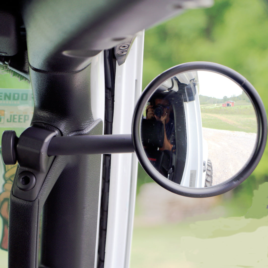 A-Pillar Single Side Mirror For 2024+ Jeep Wrangler JL & Gladiator - CMM Offroad