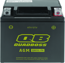 Load image into Gallery viewer, QuadBoss Maintenance-Free AGM Battery QBX5L-FA