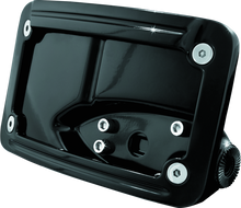 Load image into Gallery viewer, Kuryakyn Curved Horizontal Mount Side License Plate Holder Gloss Black