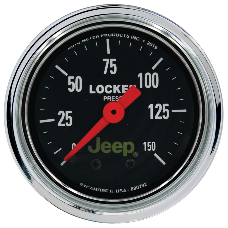 Autometer Jeep 2-1/16in 150 PSI Mechanical Air Locker Gauge