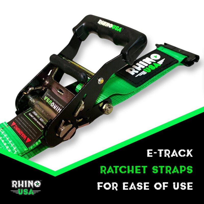 Rhino USA Utv Wheel Chock Tie-Down Kit (4-Wheel Kit) (Green)