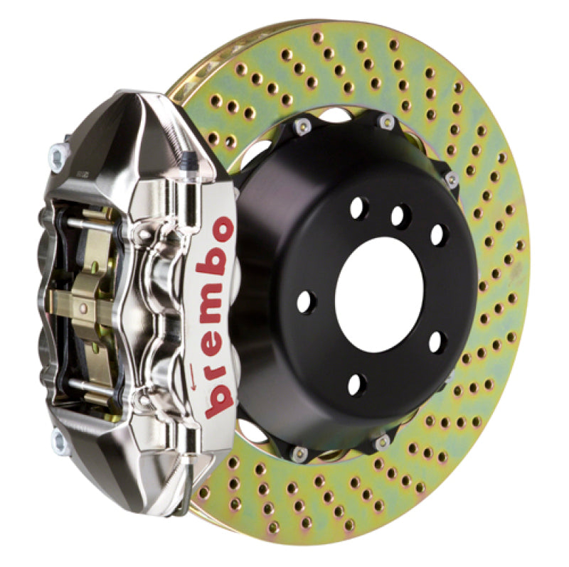 Brembo 02-07 Coupe/Spyder/04-07 GranSport Rr GTR BBK 4 Pist Billet 380x28 2pc Rotor Drilled- Nickel