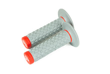 Load image into Gallery viewer, Renthal Soft/Firm MX Dual Compound Grips Tapered 1/2 Waffle - Gray/Red