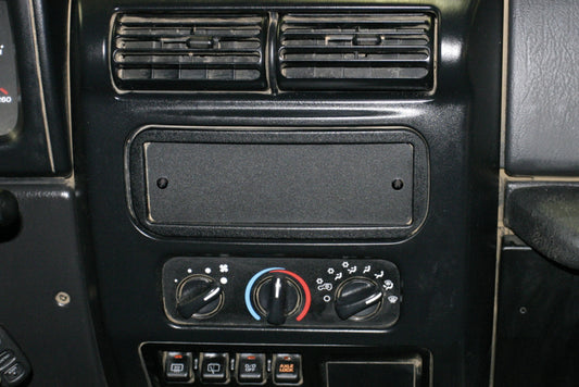 Tuffy Stereo Dash Cutout Cover Plate- Black