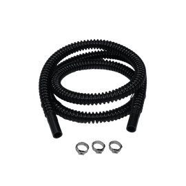 Deatschwerks Convoluted Tubing 1000mm Length x 8mm ID Side 1 x 8mm ID Side 2 - Black