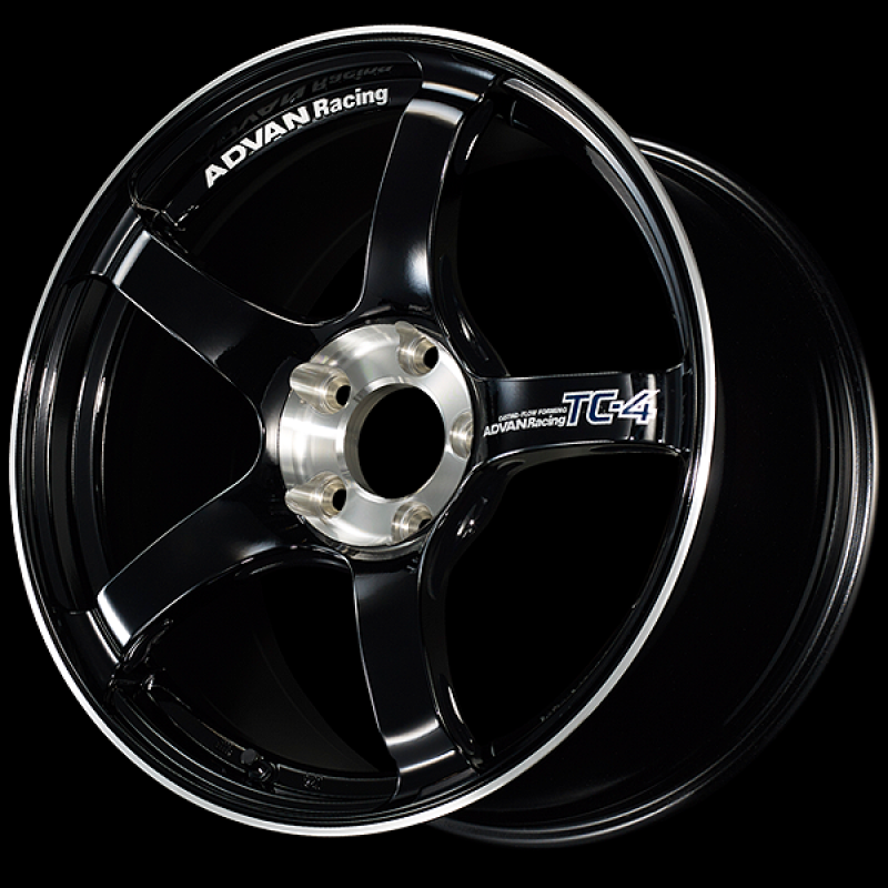 Advan TC-4 SE 17x7.5 / +43 Offset / 5x112 / 66.5mm Bore / Racing Gloss Black and Diamond Cut