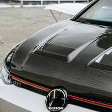 Load image into Gallery viewer, Seibon 2022-2023 Volkswagen Golf GTI/R DV-Style Carbon Fiber Hood