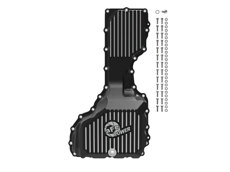 aFe 20-25 GM Diesel V8-6.6L L5P Engine Oil Pan w/ Machined Fins