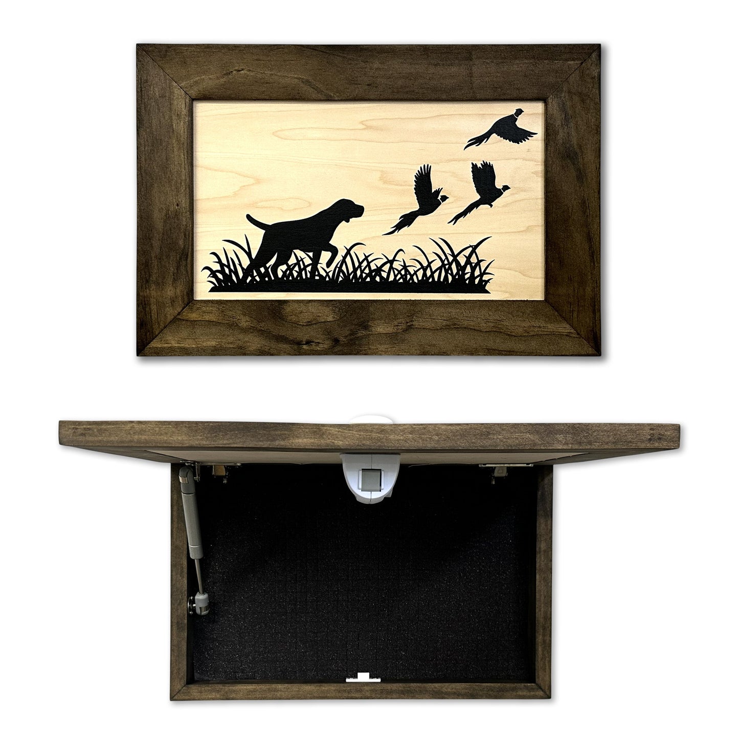 Pointer Dog Pheasant Hunting Concealment Furniture Hidden Gun Storage Concealed Shelf