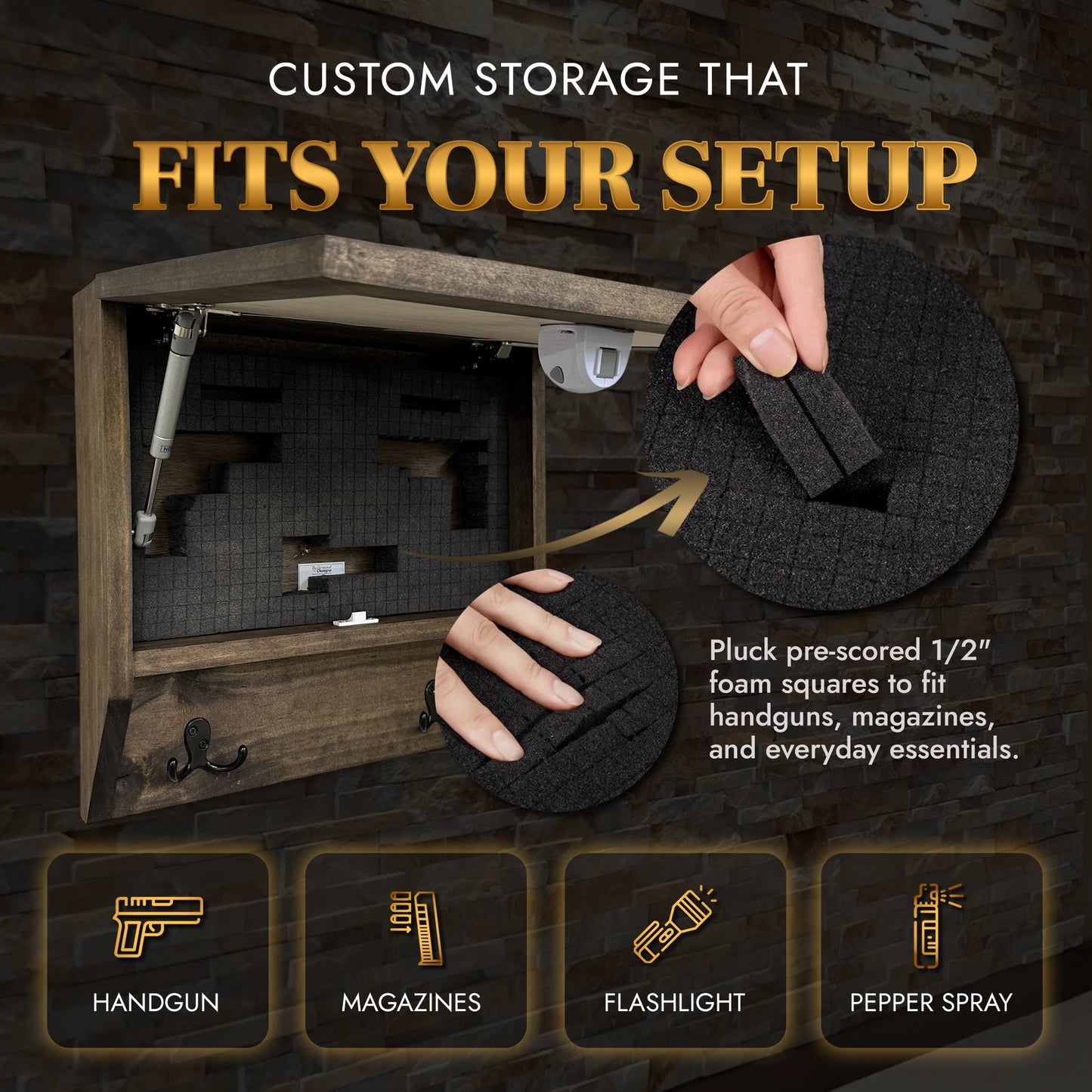 Pointer Dog Pheasant Hunting Concealment Furniture Hidden Gun Storage Concealed Shelf
