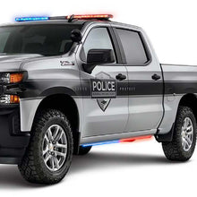 Load image into Gallery viewer, Putco 15-24 Chevrolet Silverado Blade Rocker Sideliners - Blue &amp; White w/ White Override