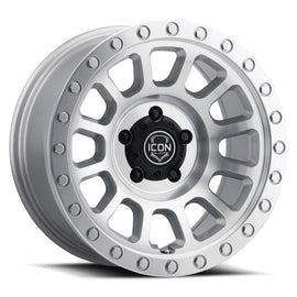 ICON Hulse 17 X 8.5 6 X 5.5 25mm Offset 5.75in BS Silver Machined