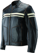 Load image into Gallery viewer, Kuryakyn Leather By River Road Hoodlum Vintage Leather Jacket Black - Small