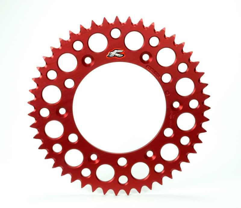 Renthal 04-16 Honda CRF250X/ 87/90-91 CR250R/ 2004 CR125R Rear Grooved Sprocket - Red 520-53P Teeth