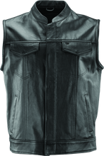 Load image into Gallery viewer, Kuryakyn Leather By River Road Vandal Club Vest Black - 2XL