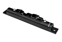 Load image into Gallery viewer, Close-up of the Dirtbox Overland Fishing Reel Mount highlighting its durable aluminum construction for secure and organized fishing reel storage.