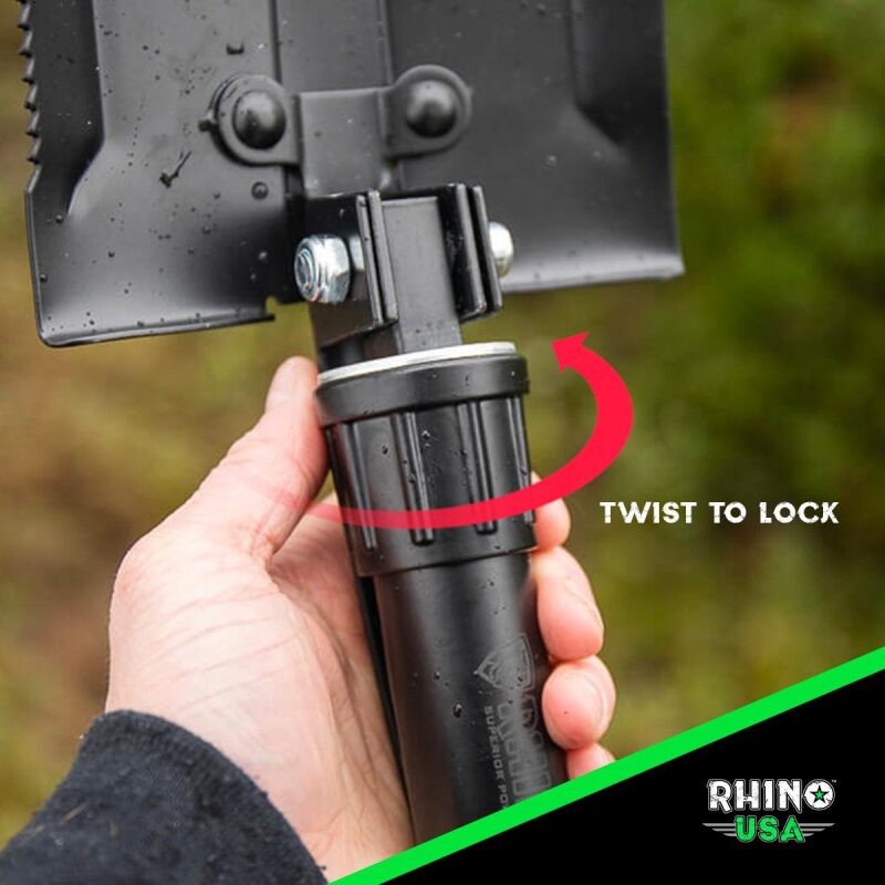 Rhino USA Folding Recovery Shovel W/Pick