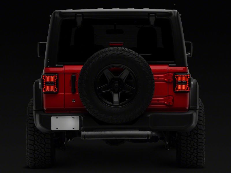 Raxiom 18-23 Jeep Wrangler JL Axial Series Linear LED Tail Lights- Black Housing (Smoked Lens)