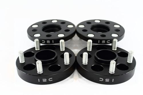 ISC Suspension 5x100 Hub Centric Wheel Spacers 25mm Black (Pair)
