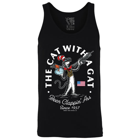 Cat With A Gat Men's Tank