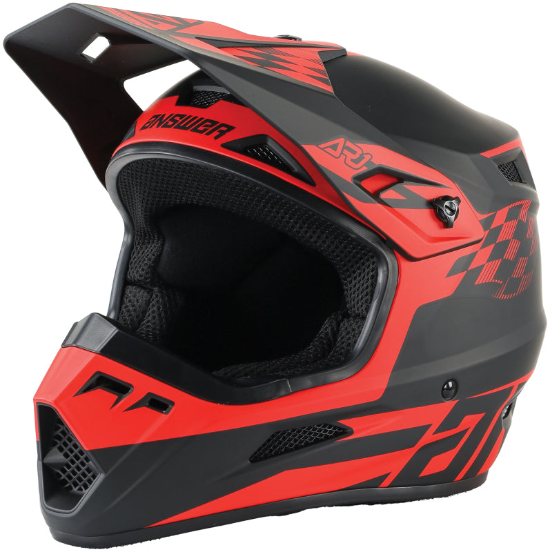 Answer AR1 Sweep Helmet Black/Red Youth - Medium