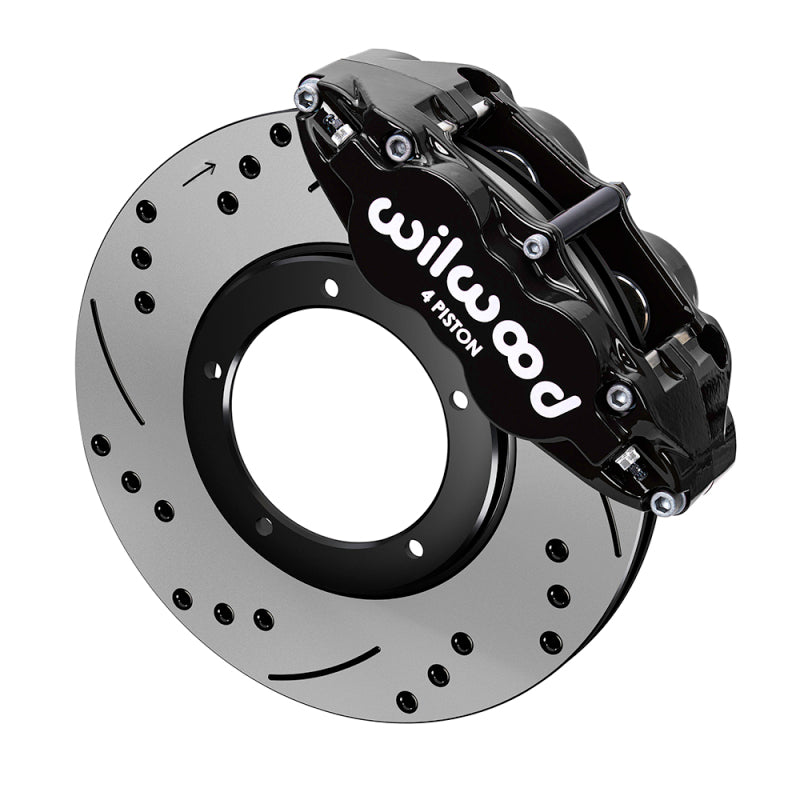 Wilwood kit front FNSL4R PORS 911 1984- 89 3.5 MT 11.10X.95 rotor SRP black W/LINES