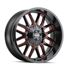 Load image into Gallery viewer, Mayhem 8107 Cogent 22x10 / 8x170 BP / -19mm Offset / 125.2mm Hub Gloss Black Milled Prism Red Wheel