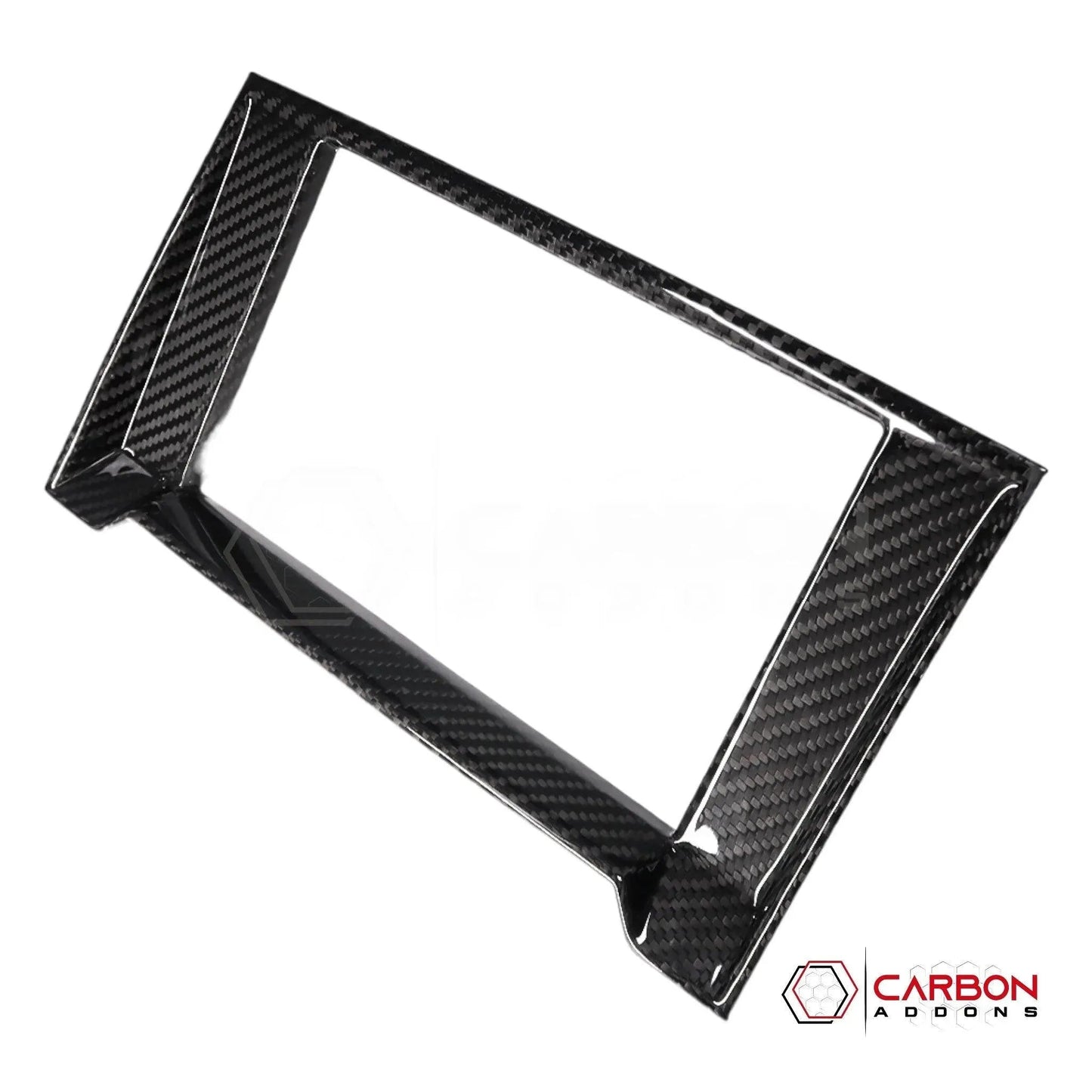 F150 2015-2020 Radio Infotainment Bezel Trim Hard Carbon Fiber Cover