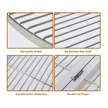 Load image into Gallery viewer, Foldable Fire Pit Grill Cooking Grate with Handle