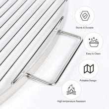 Load image into Gallery viewer, Foldable Fire Pit Grill Cooking Grate with Handle