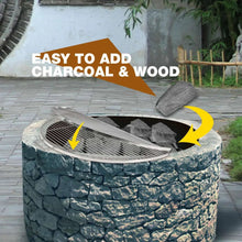 Load image into Gallery viewer, Foldable Fire Pit Grill Cooking Grate with Handle