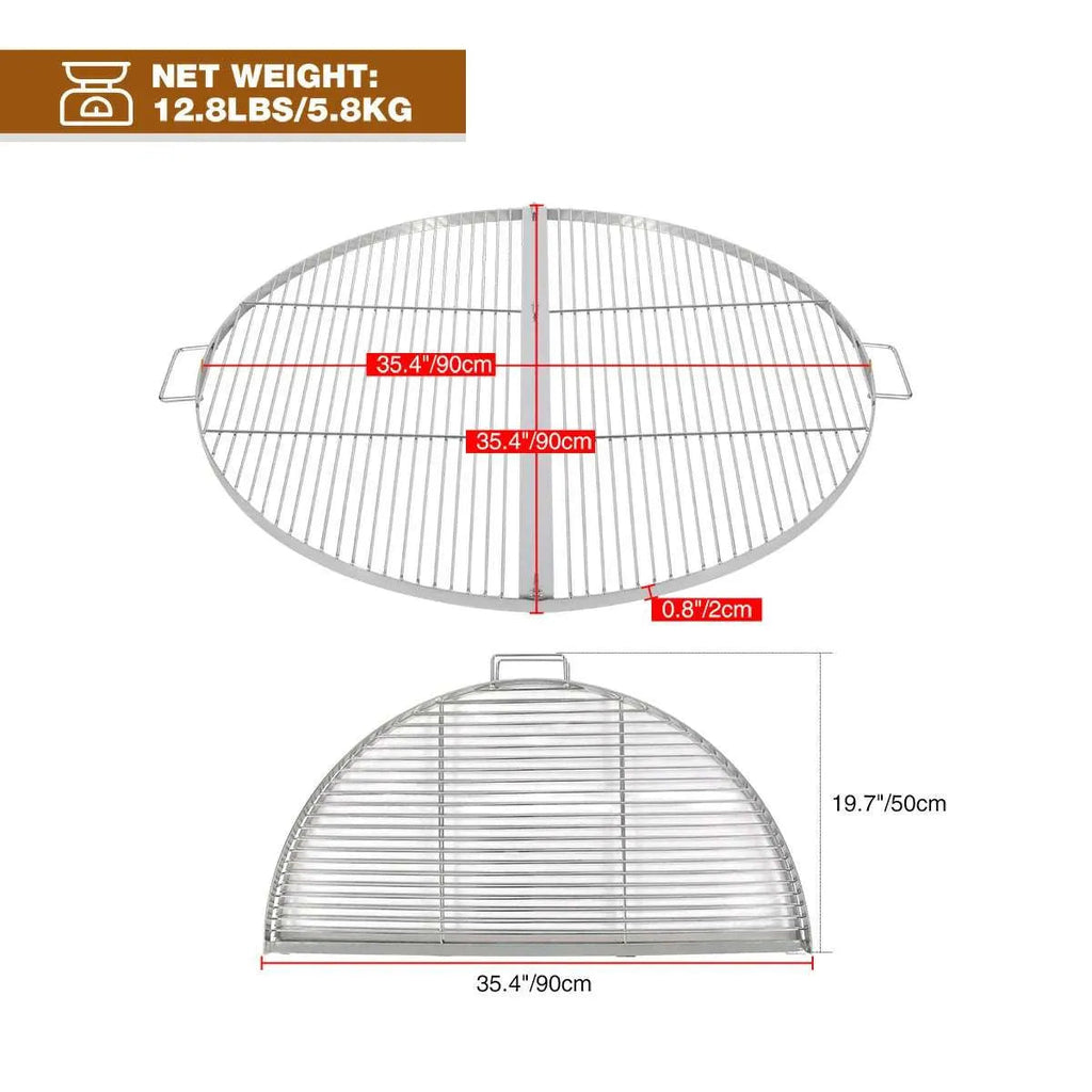 Foldable Fire Pit Grill Cooking Grate with Handle