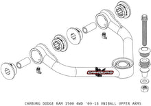 Load image into Gallery viewer, Camburg Dodge RAM 1500 (DS) 4WD 09-21 1.25in Performance Uniball Upper Arms (w/ covers)