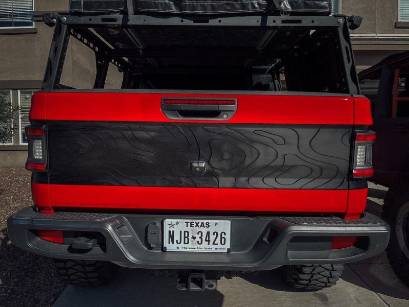 Jeep Gladiator JT showcasing ORACLE Lighting Flush Mount LED Tail Lights in outdoor setting.