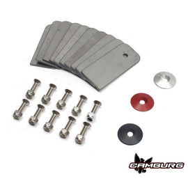 Camburg Black Fender Washer 10 Pack (aluminum washer bolt body clip 1/8in. tab)