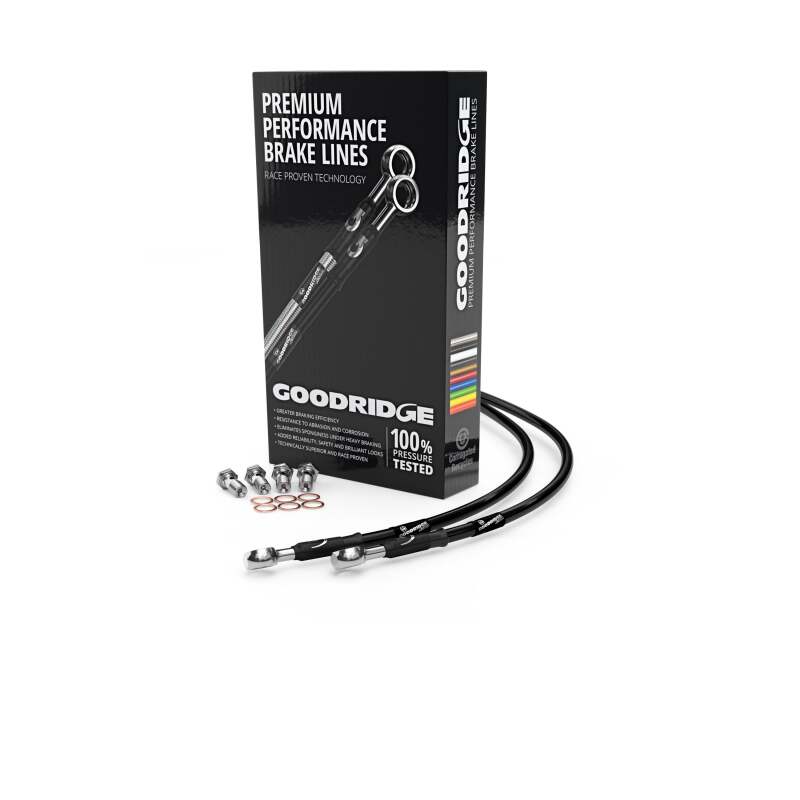 Goodridge 00-05 Suzuki GSF600Y-K4 Bandit Black Rear SS Brake Lines