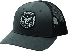 Load image into Gallery viewer, Quadboss Barbwire Hat Grey Snap