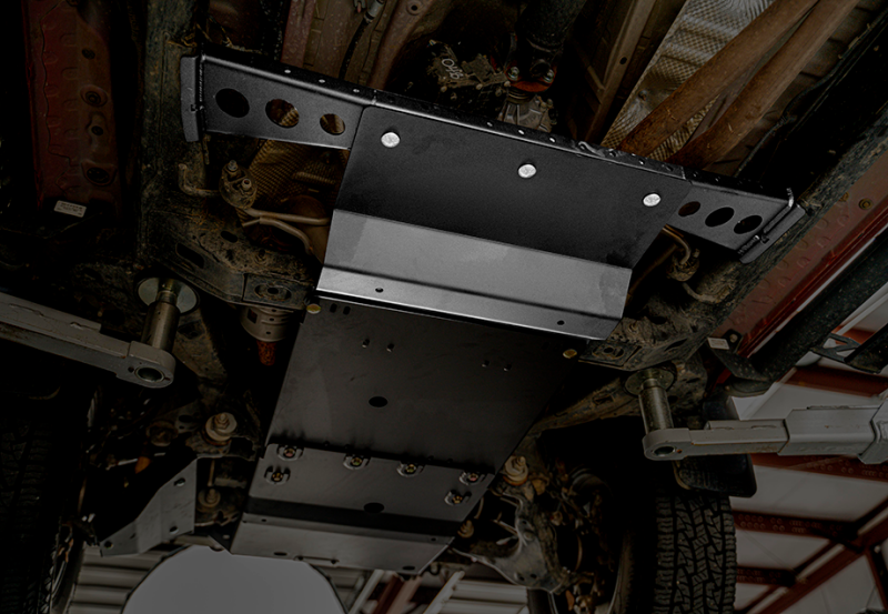 Cali Raised 16-23 Toyota Tacoma Transfer Case Skid Plate / No Manual Transmission / Steel / Raw