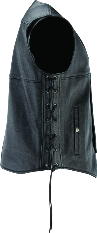 Kuryakyn Leather By River Road Old Skool Leather Vest Black - Large