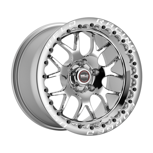 Weld S77 Beadlock 15x10/5x127/6.5 BS/3.18 HB-Polished Center-Polished Shell-Polished SBL MT Wheel