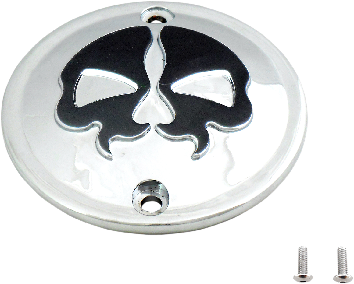 DRAG SPECIALTIES Chrome Black Skull Points Cover for Sportster 78042