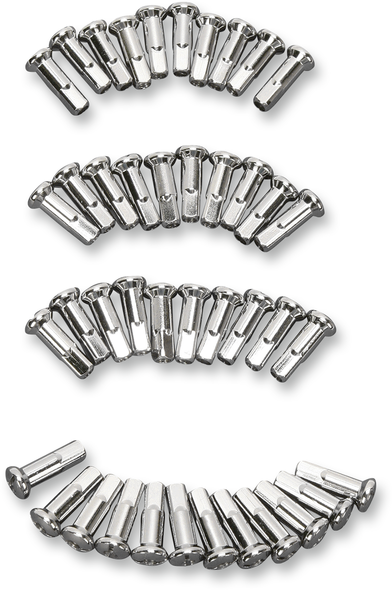 Drag Specialties Chrome Spoke Nipples - Extra Long, Part No. 16-0500SE42-HC3