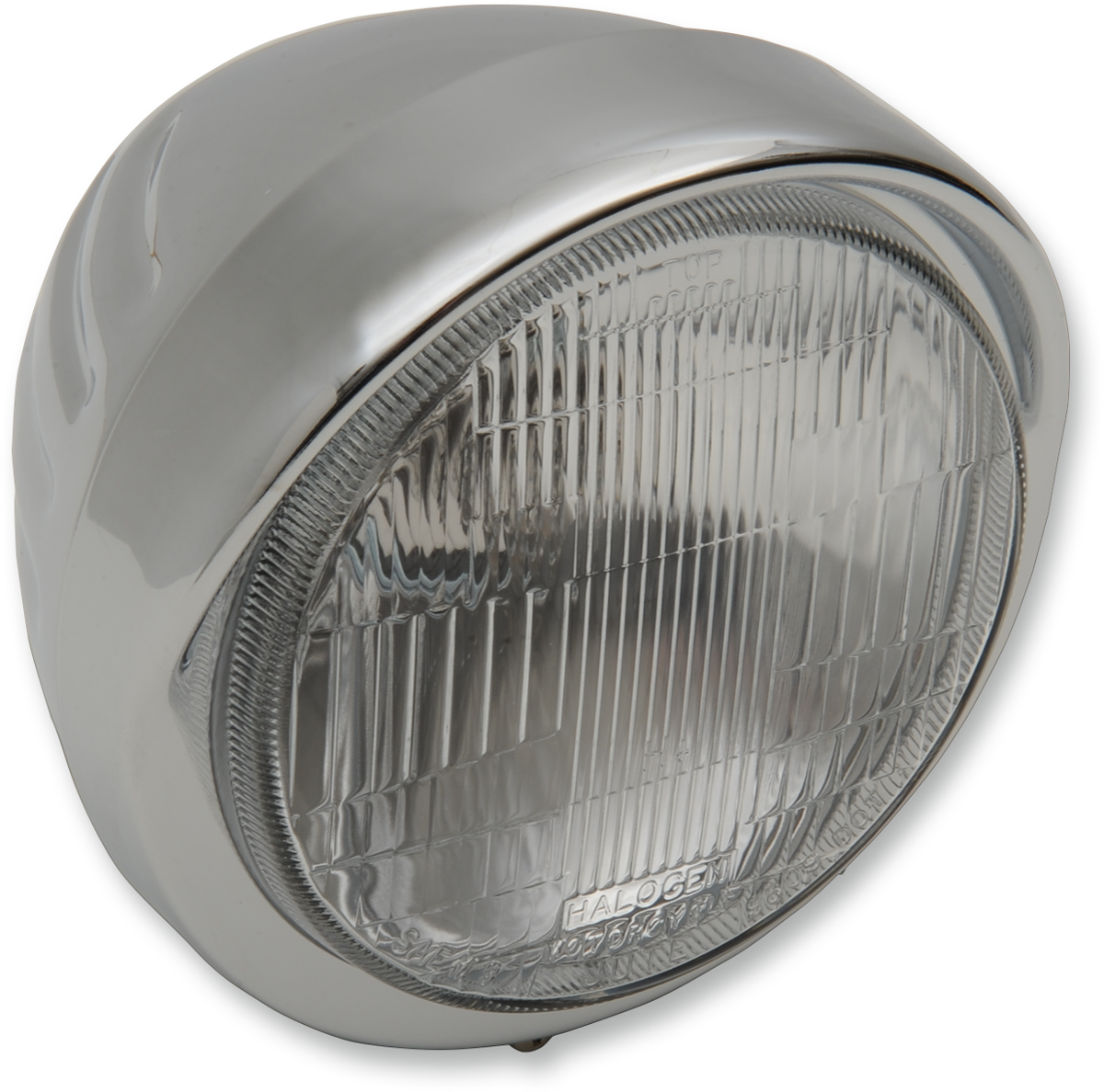 DRAG SPECIALTIES, Drag Specialties Headlight with Visor 5-3/4" - Grooved 20-0335D-BX-LB1