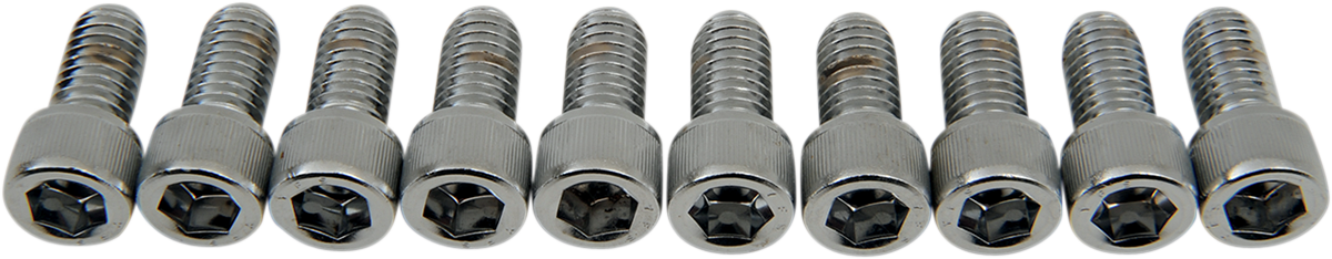 DRAG SPECIALTIES, Drag Specialties MPB237 Coarse-Thread Socket-Head Bolts – 3/8-16 x 3/4 inch, Knurled Head, Made in USA