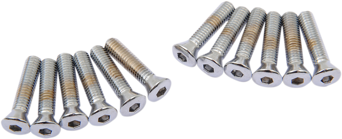 DRAG SPECIALTIES MK154 Chrome Knurled Cam Cover Bolt Kit for Harley-Davidson '36-'69