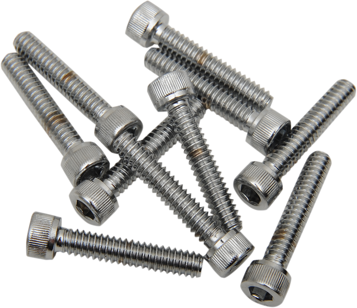 DRAG SPECIALTIES MPB196 Replacement Socket-Head Bolts – Knurled Coarse Thread, Pack of 10