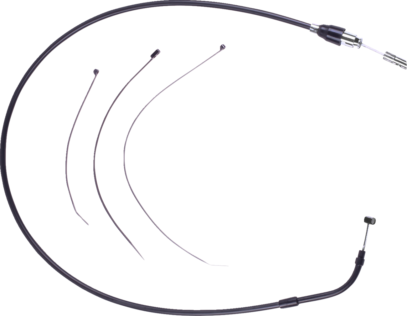 DRAG SPECIALTIES Quick Connect Clutch Cable - Upper - 52" - Black/Black (Part #6323908HE)